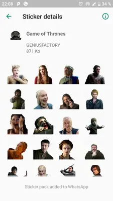 Stickers Game Of Thrones For WhatsApp android App screenshot 5